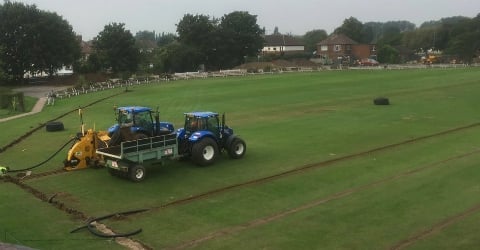 Stockton Cricket Club drainage installation