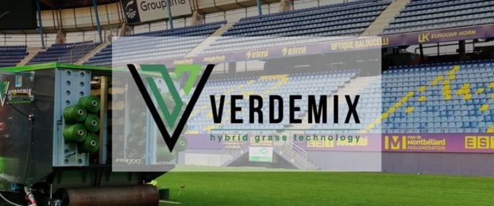 Verdemix Logo on a sports stadium background